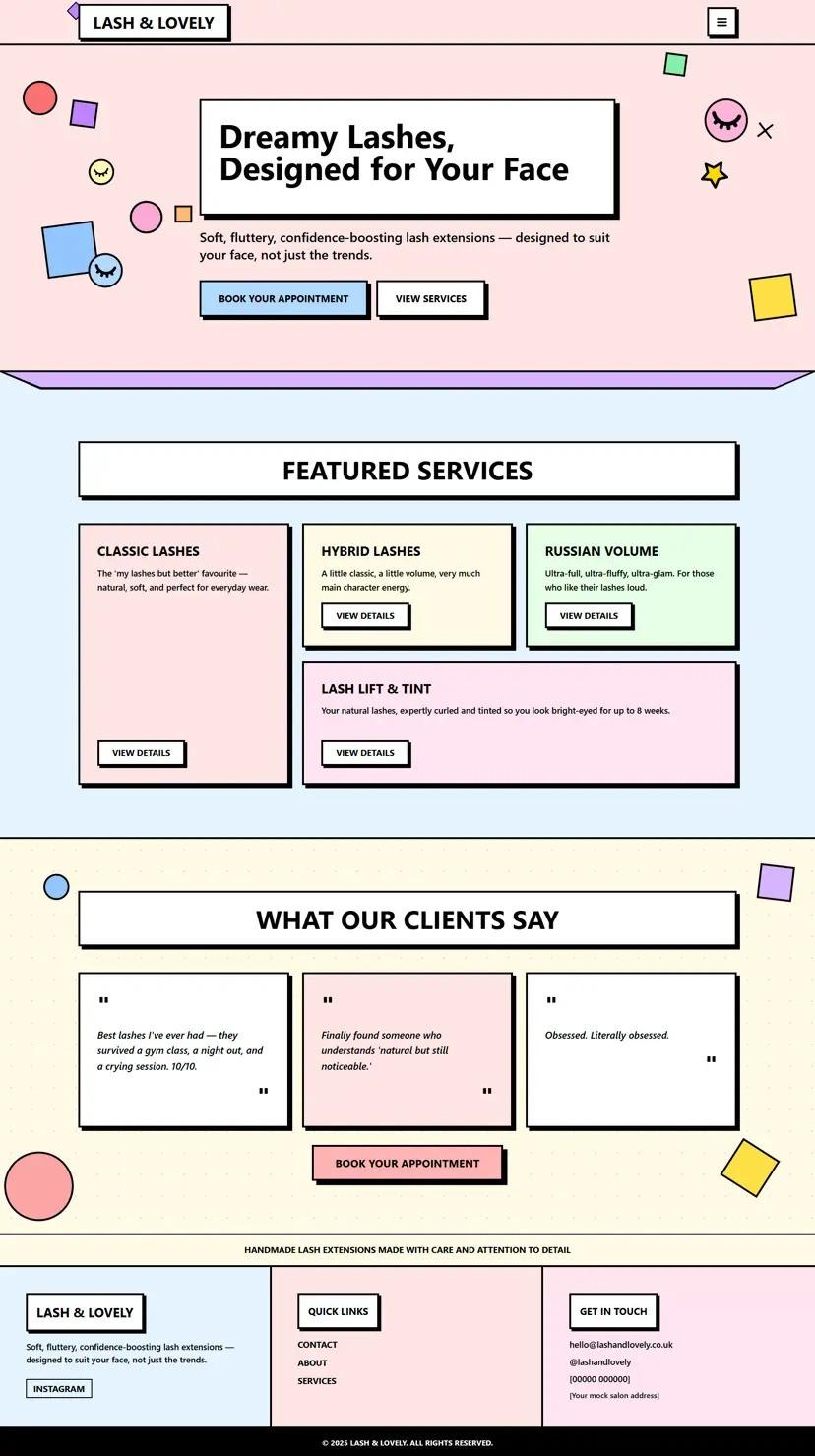 Preview: Lash website