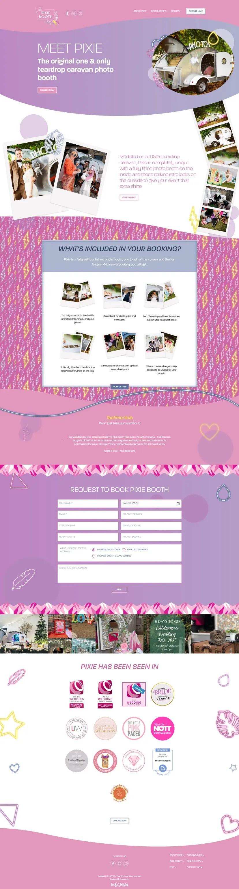 Preview: Pixie Booth — Photography booth website